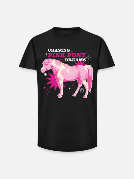 Pink Pony Dreams – Magic Ride - Long Fit Men's T-Shirt - black