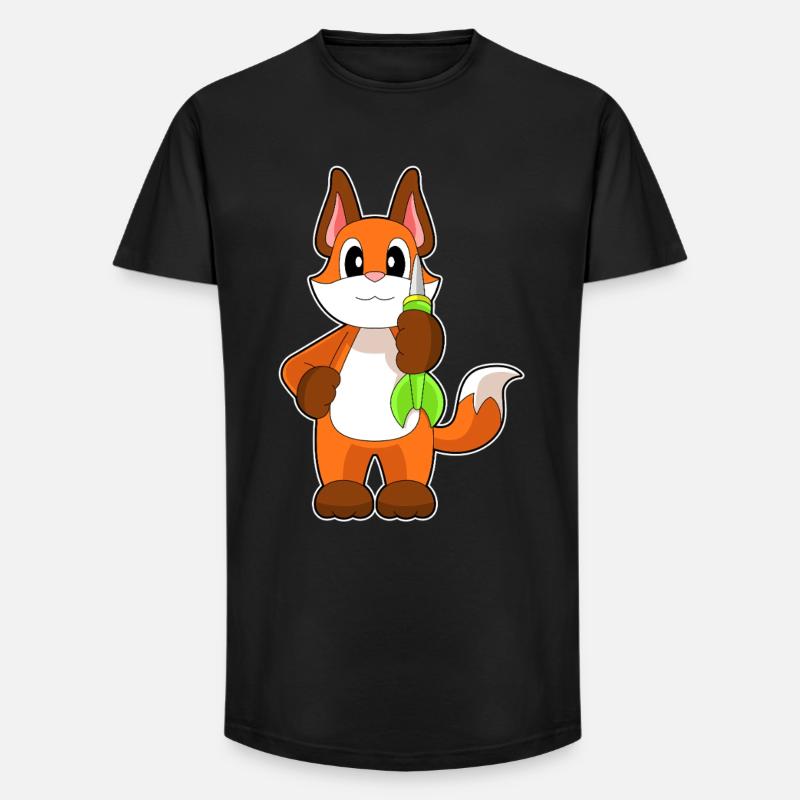 Fuchs Dart Dartpfeil - Long Fit Männer T-Shirt - Schwarz