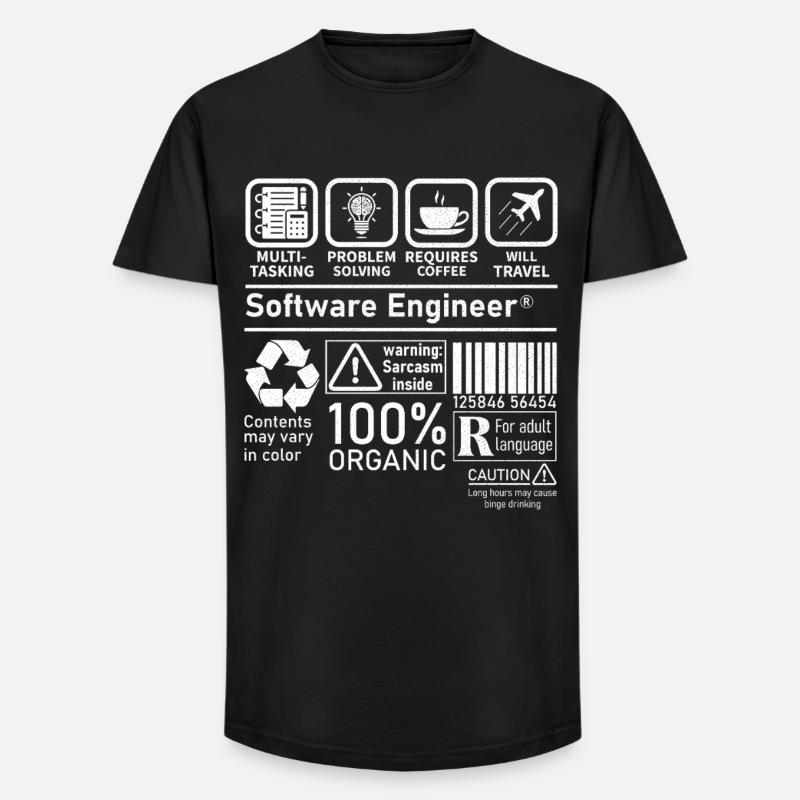software engineer multi tasking problem solving - Long Fit Men's T-Shirt - black