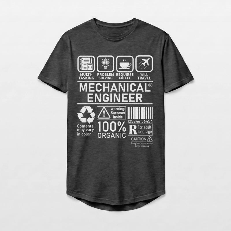 Mechanical Engineer multi tasking problem solving Long Fit Men's T-Shirt