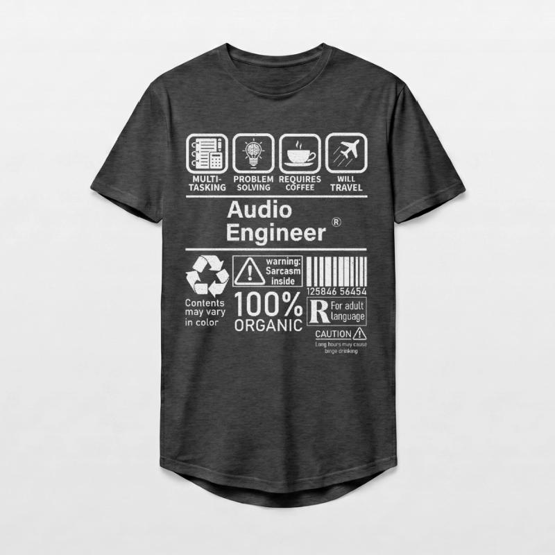 Audio Engineer multi tasking problem solving Long Fit Männer T-Shirt