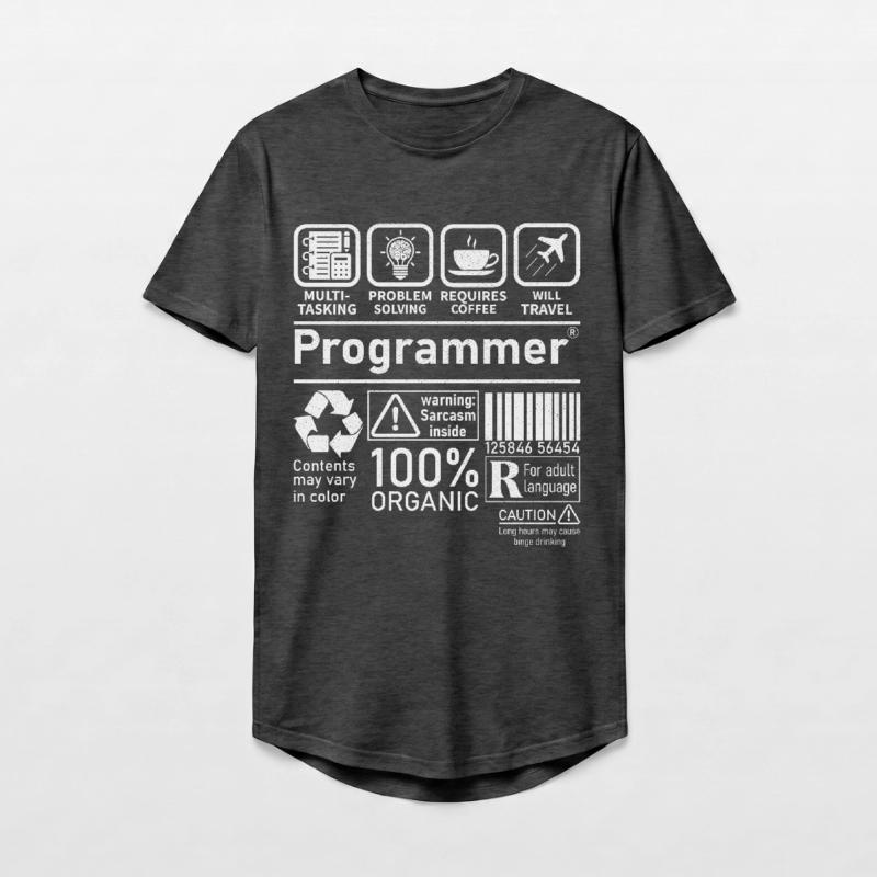 Programmer multi tasking problem solving requires Long Fit Männer T-Shirt