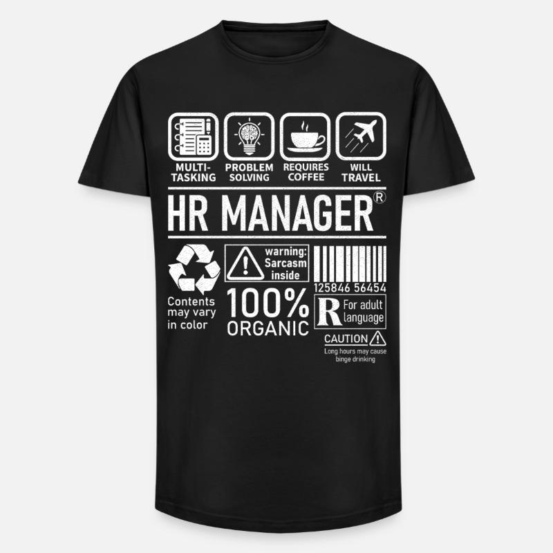 Hr Manager multi tasking problem solving - Long Fit Men's T-Shirt - black