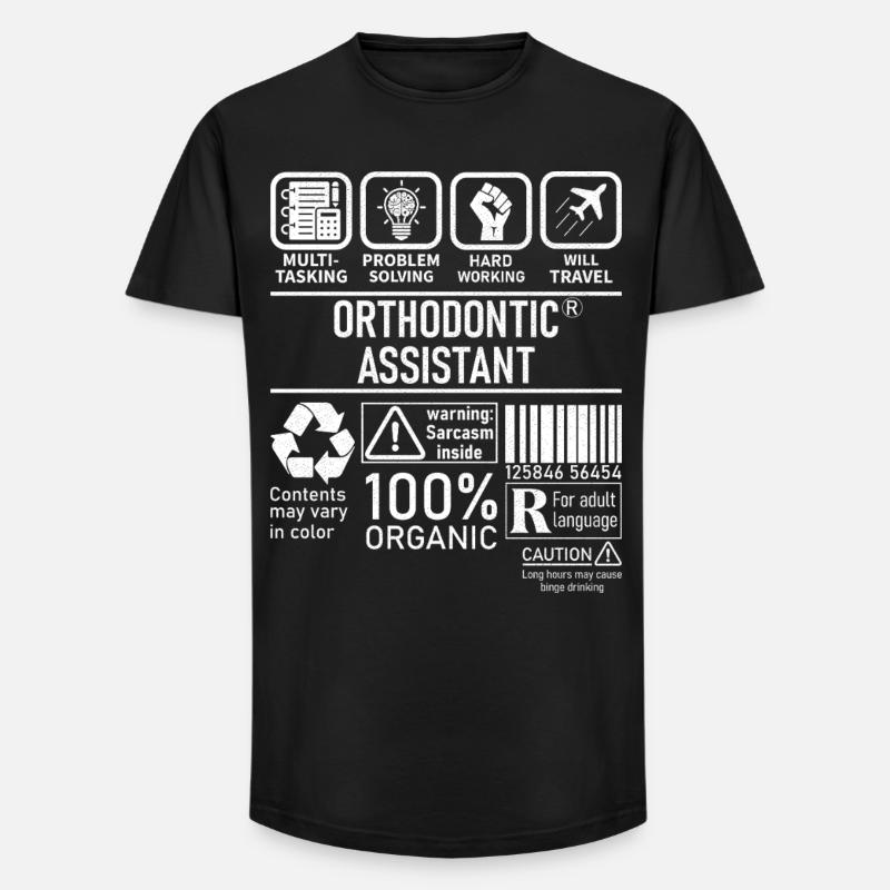 Orthodontic Assistant multi tasking problem - Long Fit Men's T-Shirt - black