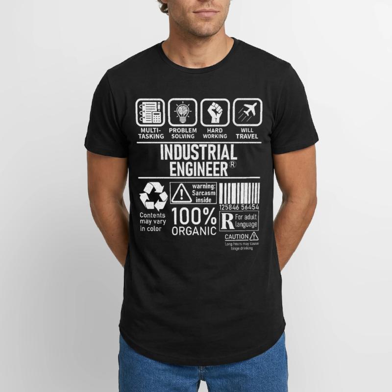 Industrial Engineer multi tasking problem solving Long Fit Men's T-Shirt