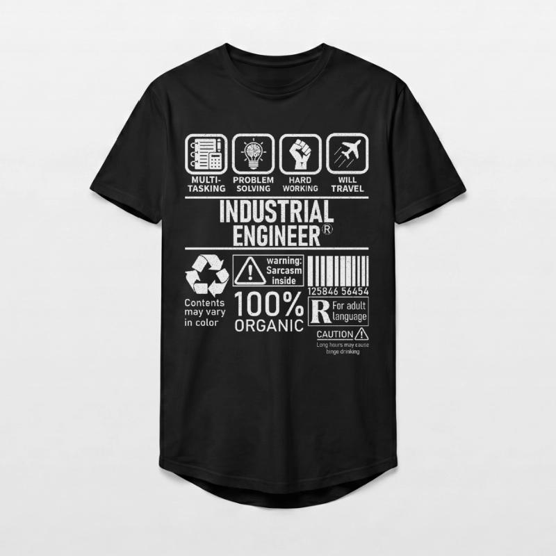 Industrial Engineer multi tasking problem solving Long Fit Men's T-Shirt