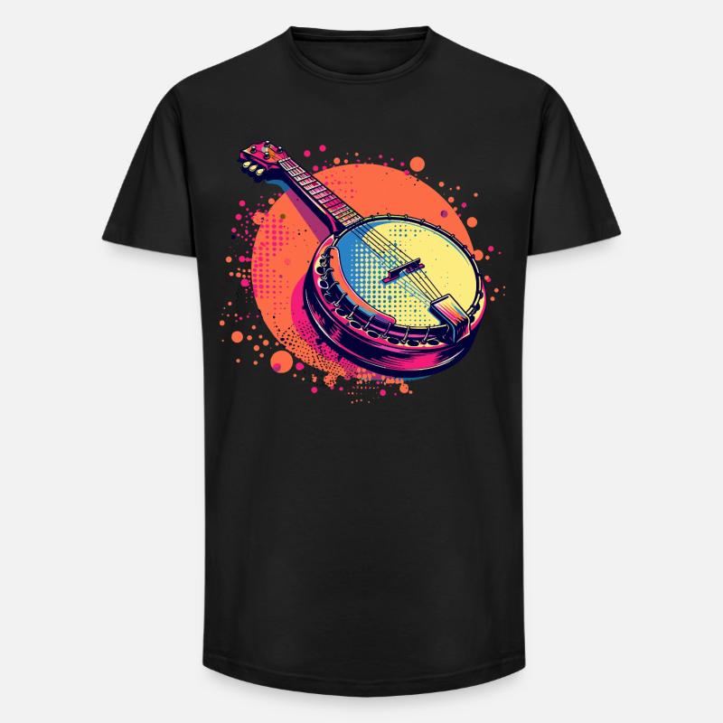 Banjo Comic Look - Long Fit Männer T-Shirt - Schwarz