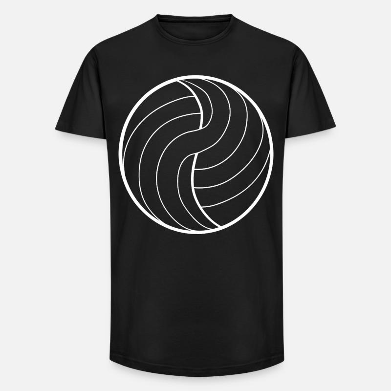 Volleyball Line Art - Long Fit Männer T-Shirt - Schwarz
