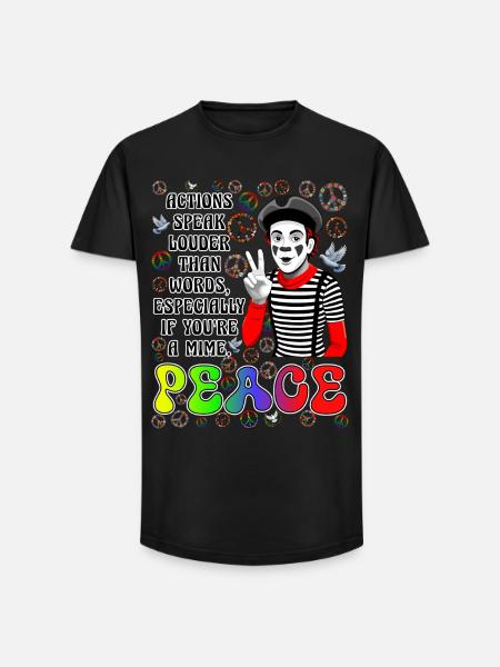 Frieden ist das Wichtigste - Long Fit Männer T-Shirt - Schwarz