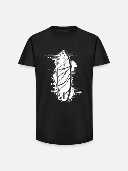 Surfboard Street Art - Long Fit Men's T-Shirt - black