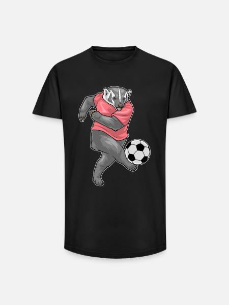 Badger Soccer Player Soccer - Long Fit Men's T-Shirt - black