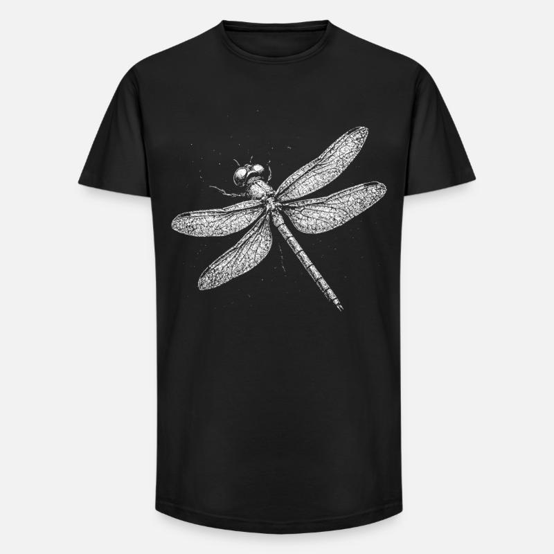Libelle - Long Fit Männer T-Shirt - Schwarz