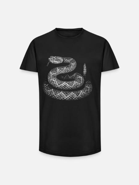 Snake - Long Fit Men's T-Shirt - black