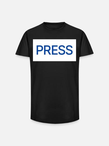 PRESS - Long Fit Men's T-Shirt - black
