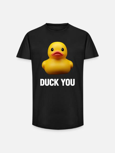 Canard ou - T-shirt coupe longue homme - noir