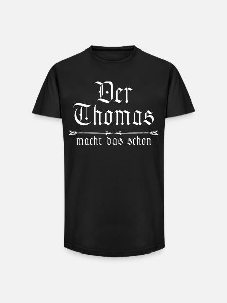 Thomas is already doing it - Long Fit Men's T-Shirt - black