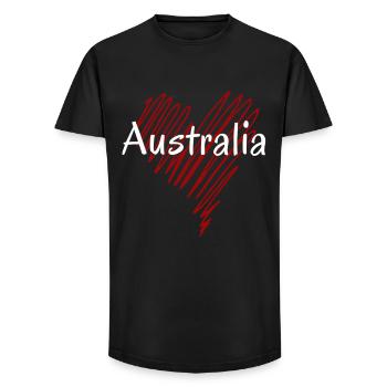 Ich liebe Australien, australischen Stolz - Long Fit Männer T-Shirt - Schwarz - Vorne - AI Model Male 185 light (185cm)