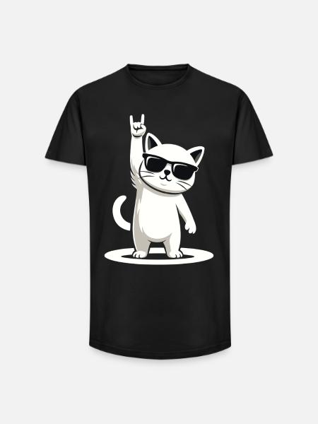 Rock'n' Miez - Long Fit Männer T-Shirt - Schwarz