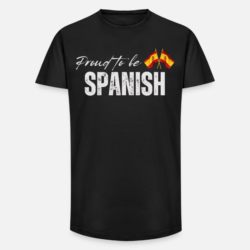 Stolzer Spanier, ich liebe Spanien - Long Fit Männer T-Shirt - Schwarz