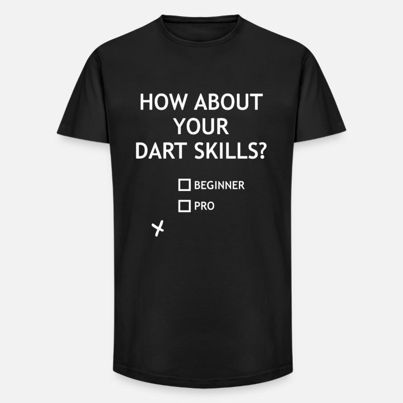 Dart Fail Check - Long Fit Männer T-Shirt - Schwarz