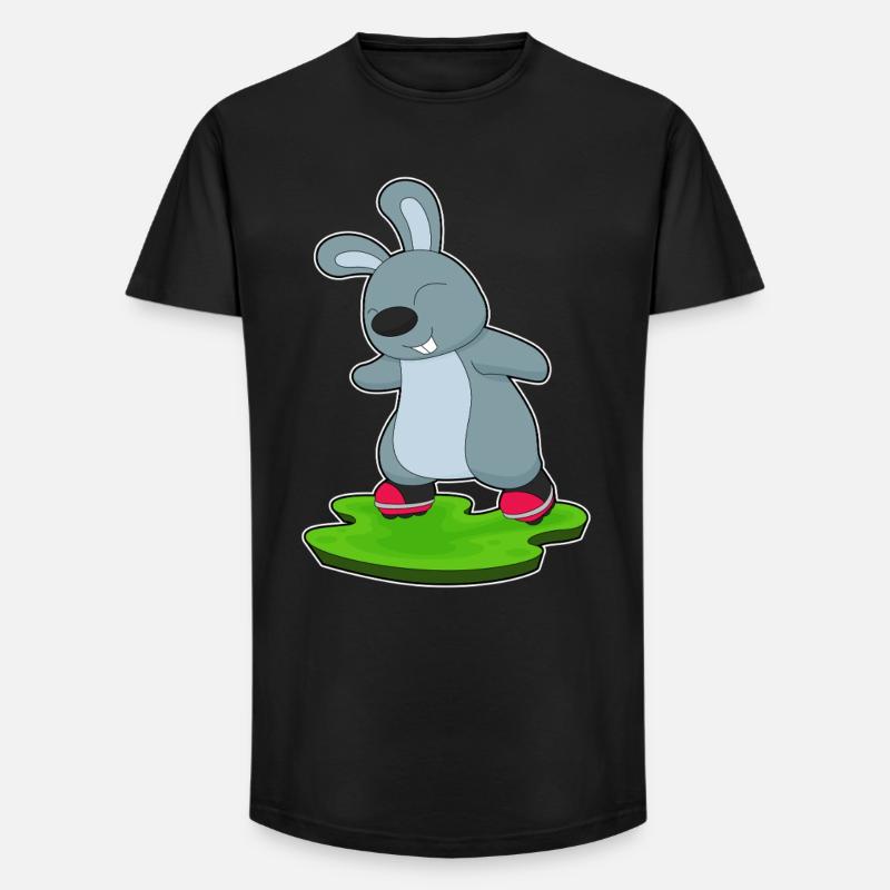 Hase Inline skating Inline skates - Long Fit Männer T-Shirt - Schwarz