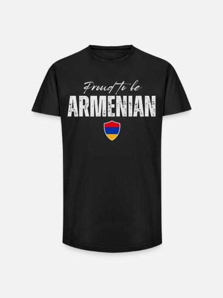 Proud Armenian, Made in Armenia - Long Fit Men's T-Shirt - black