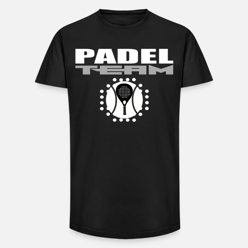 Padelschläger-Design mit modernem Stil - Long Fit Männer T-Shirt - Schwarz