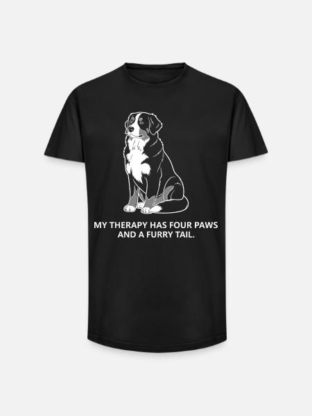 Mein Trainingspartner hat vier Pfoten - Long Fit Männer T-Shirt - Schwarz