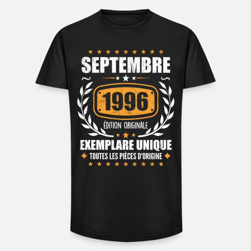 September 1996 Unikat - September 1996 - Long Fit Männer T-Shirt - Schwarz