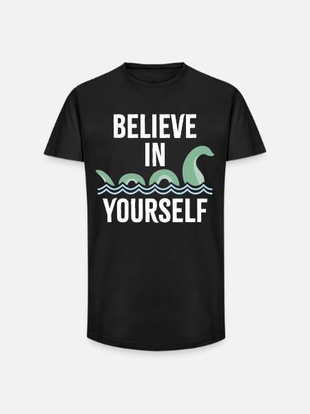 Croyez en vous - T-shirt coupe longue homme - noir