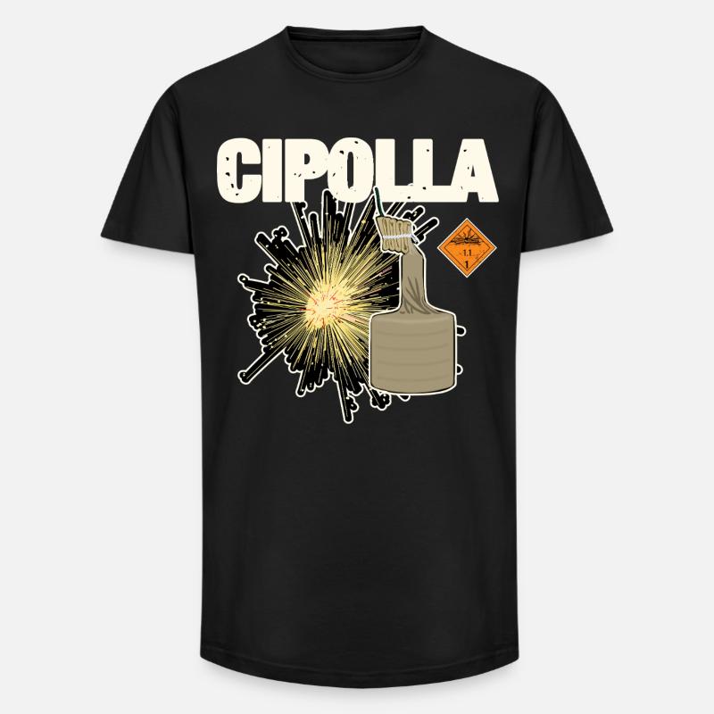 Cipolla Pyro - Long Fit Männer T-Shirt - Schwarz