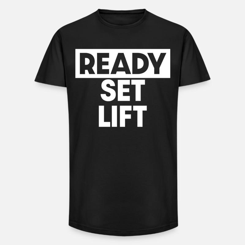 Ready Set Lift - Long Fit Männer T-Shirt - Schwarz