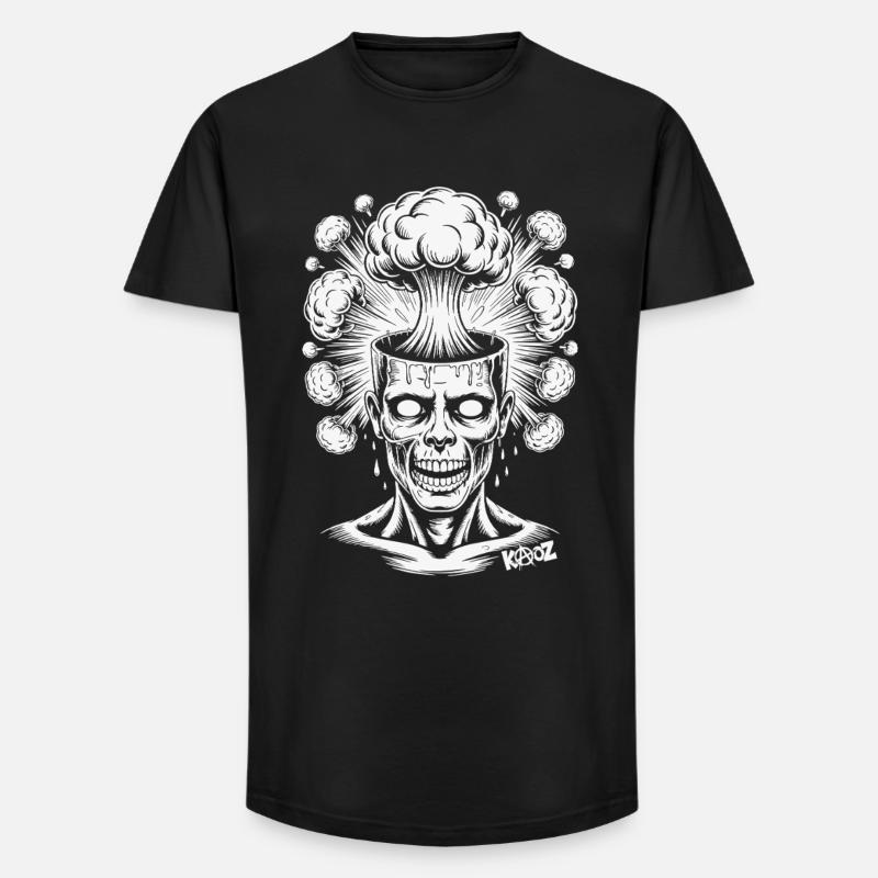 Creative explosion and comic illustration - Long Fit Men's T-Shirt - black
