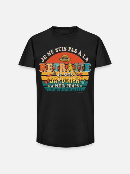 Retired Gardener - Retired Humor - Long Fit Men's T-Shirt - black