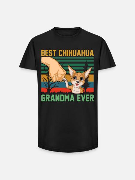 Chihuahua - T-shirt coupe longue homme - noir