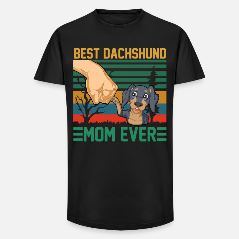 Beste Dackelmutter aller Zeiten - Long Fit Männer T-Shirt - Schwarz