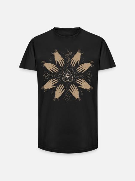 Samhain Witch Hands Ritual Mystical Motif - Long Fit Men's T-Shirt - black