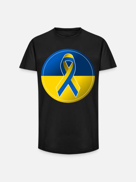Solidarity Peace Ukraine Demonstration - Long Fit Men's T-Shirt - black