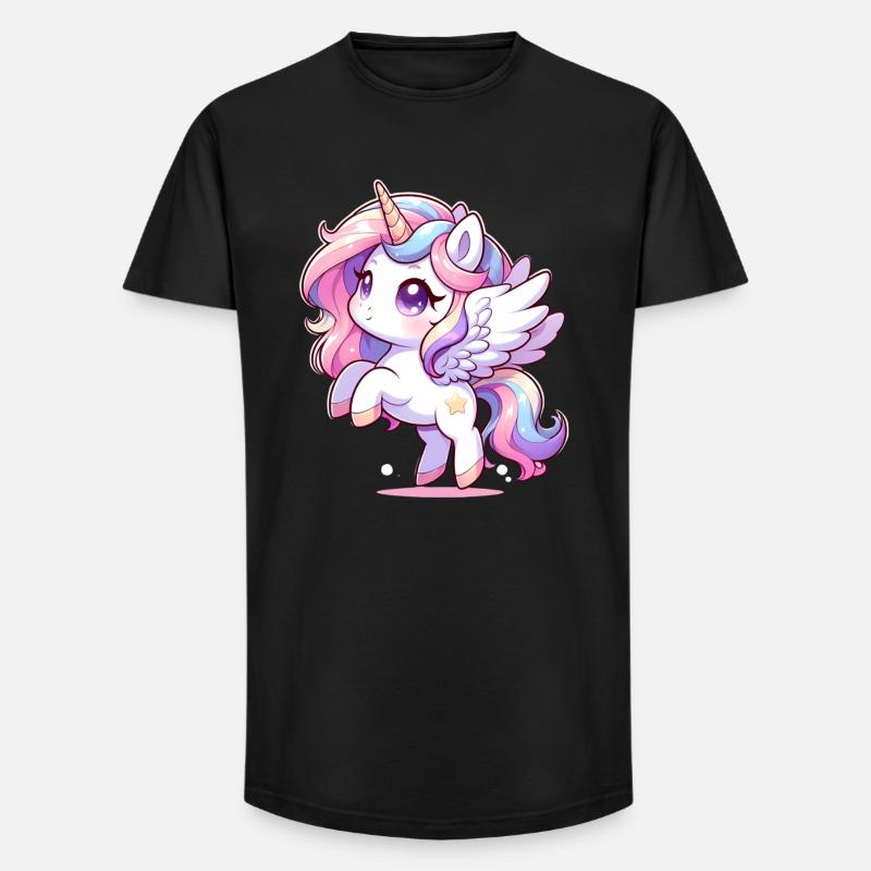 Magisches Einhorn - Long Fit Männer T-Shirt - Schwarz