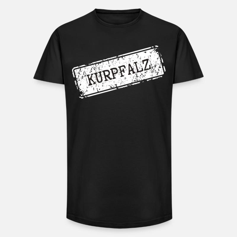 Conception d'impression sous licence Kurrhatz - T-shirt coupe longue homme - noir