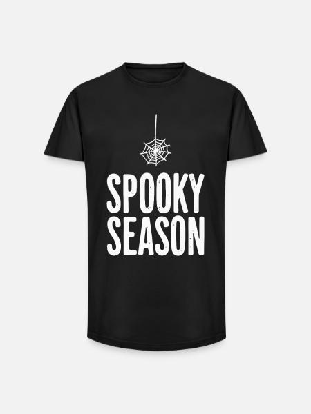 Spooky Season - Halloween Herbst Spruch - Long Fit Männer T-Shirt - Schwarz