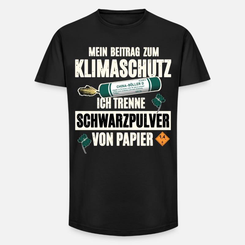 Pyrotechniker Pyro - Long Fit Männer T-Shirt - Schwarz