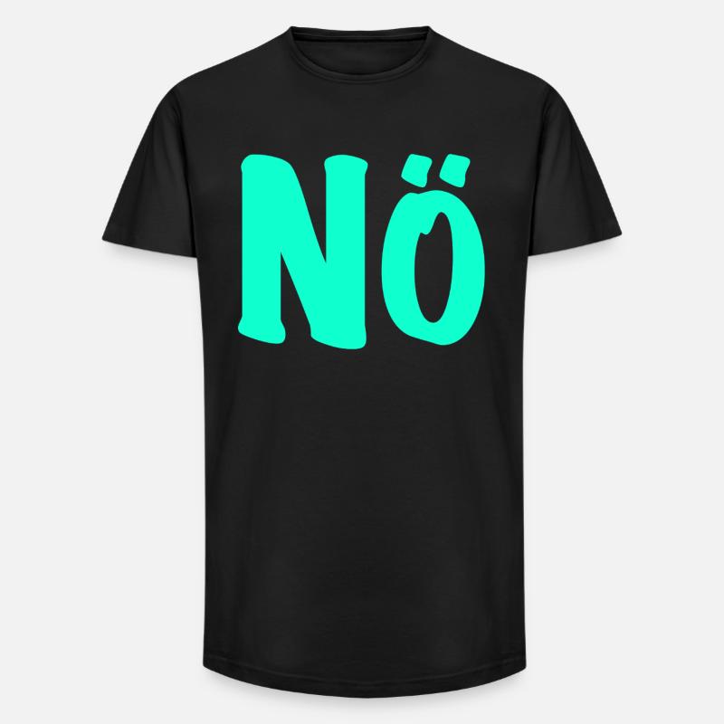 NÖ - null Bock - anti - dagegen - Long Fit Männer T-Shirt - Schwarz