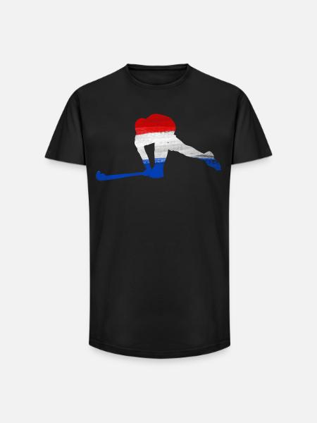 Hockey Netherlands - Long Fit Men's T-Shirt - black