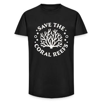 Save the coral reef great barrier conservation - Long Fit Men's T-Shirt - black - Front - AI Model Male 185 light (185cm)