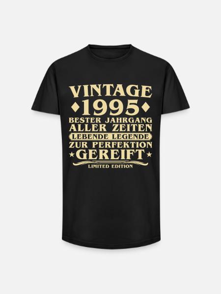 Millésime 1995 Millésime Né 30 ans - T-shirt coupe longue homme - noir