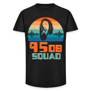 Sourds, sourds, malentendants, 95DB Squad - T-shirt coupe longue homme - noir - Devant - AI Model Male 185 light (185cm)
