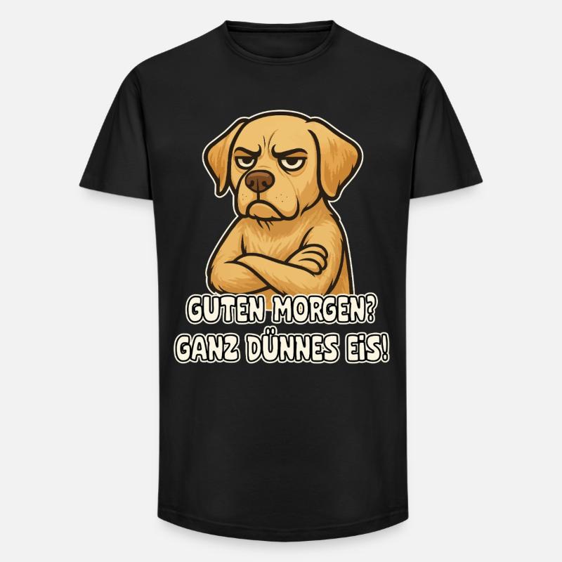 Sarkastischer Hund Labrador - Long Fit Männer T-Shirt - Schwarz