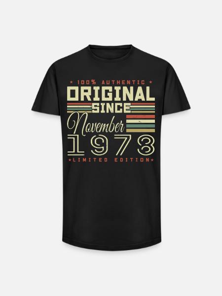 Birthday Gift November 1978 - Long Fit Men's T-Shirt - black