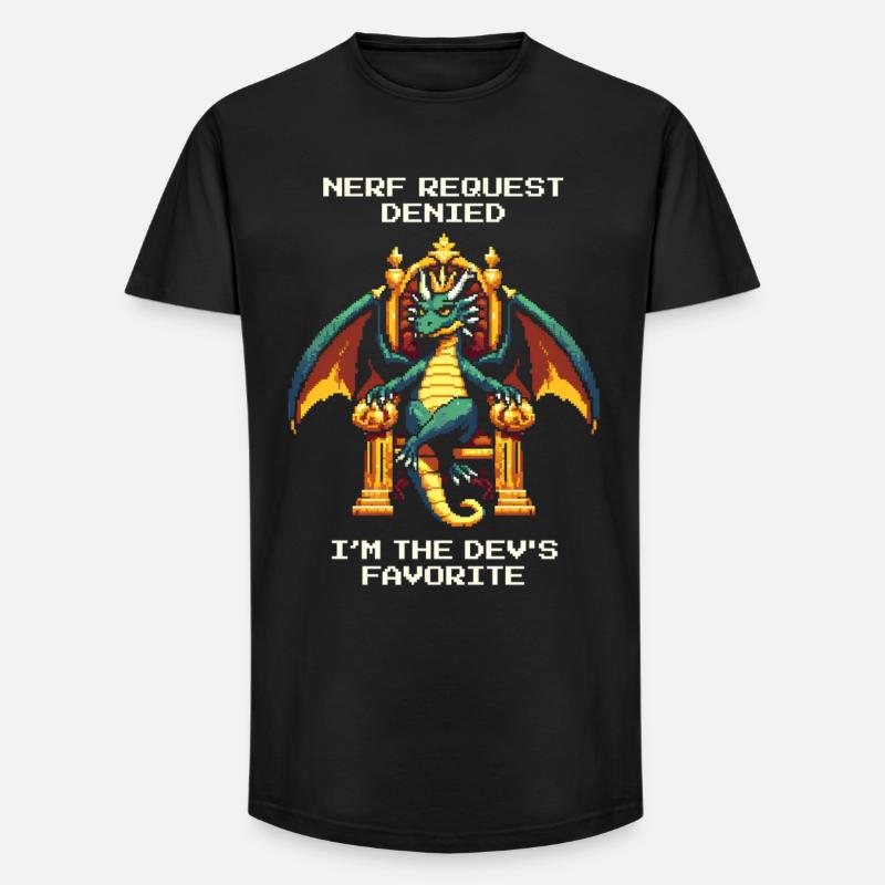 Developer's Favorite | Dragon - Long Fit Men's T-Shirt - black